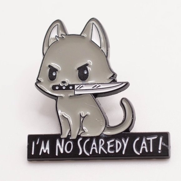 Metal and Enamel Alternative Bunny & Cat Set of Two Lapel Pins (New) - Picture 6 of 6